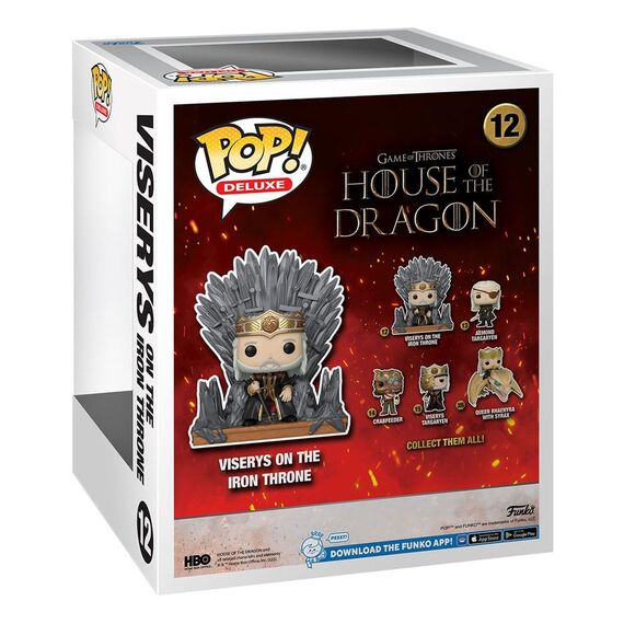 Figurka House of the Dragon / Ród Smoka POP! Deluxe - Viserys on the Iron Throne- Zdjęcie 3