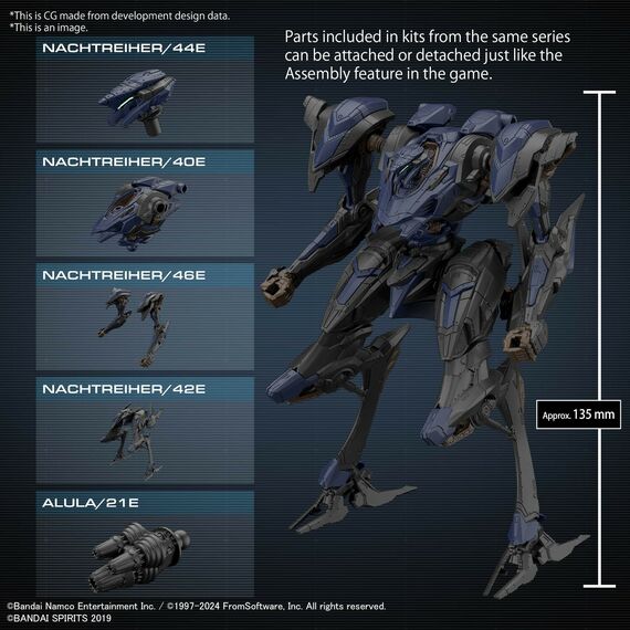 Figurka do złożenia Armored Core 30MM - Schneider Nachtreiher-40E Steel Haze- Zdjęcie 6