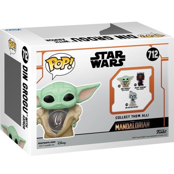 Figurka Star Wars: The Mandalorian POP! - Din Grogu with Armor (712)- Zdjęcie 3