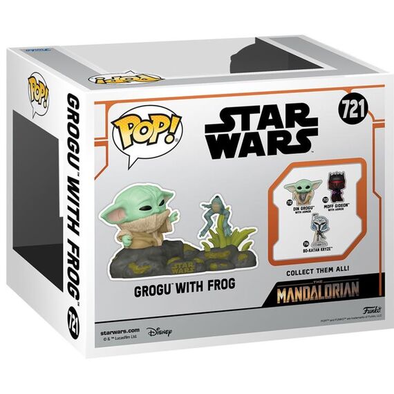 Figurka Star Wars: The Mandalorian POP! Deluxe - Grogu with Frog (721)- Zdjęcie 3