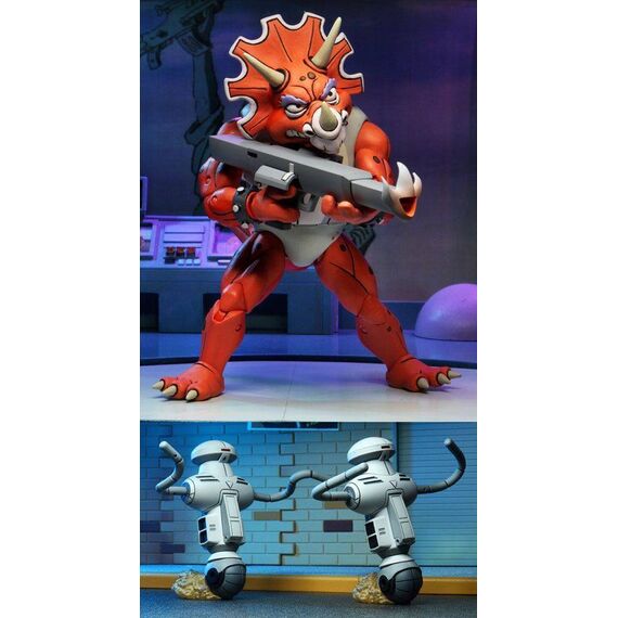 Zestaw figurek Teenage Mutant Ninja Turtles - Triceraton Infantryman & Roadkill Rodney- Zdjęcie 3