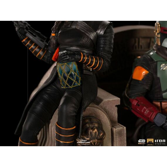 Figurka Star Wars The Mandalorian Deluxe Art Scale 1/10 Boba Fett & Fennec on Throne- Zdjęcie 10