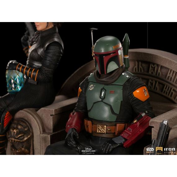 Figurka Star Wars The Mandalorian Deluxe Art Scale 1/10 Boba Fett & Fennec on Throne- Zdjęcie 11