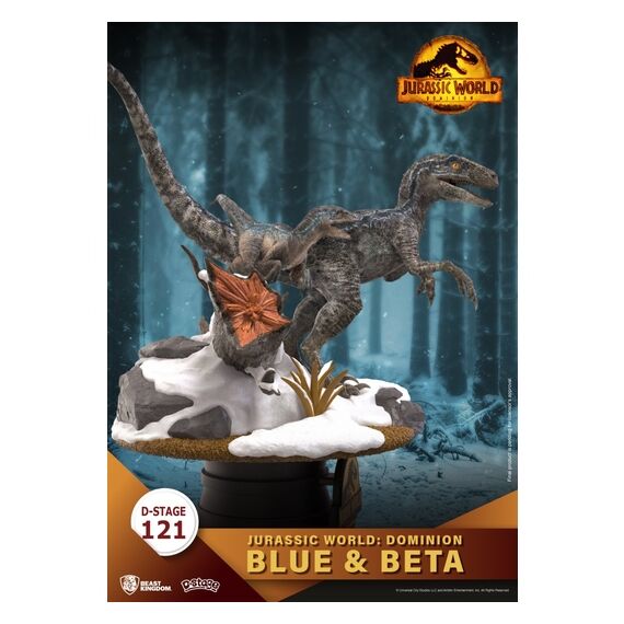 Figurka Jurassic World: Dominion D-Stage Diorama - Blue & Beta- Zdjęcie 3