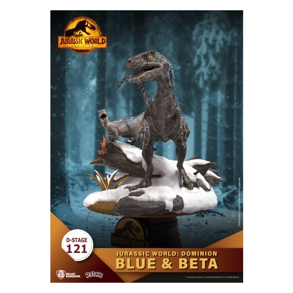 Figurka Jurassic World: Dominion D-Stage Diorama - Blue & Beta- Zdjęcie 5