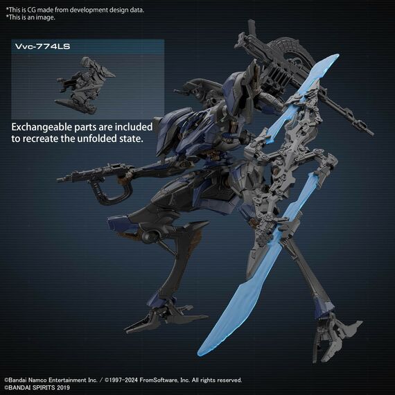 Figurka do złożenia Armored Core 30MM - Schneider Nachtreiher-40E Steel Haze- Zdjęcie 13