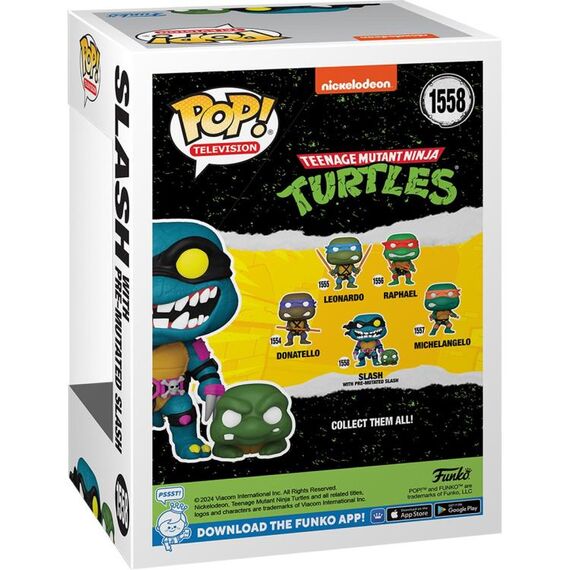 Figurka Teenage Mutant Ninja Turtles POP! - Slash & Pre-Mutated Slash (1558)- Zdjęcie 4