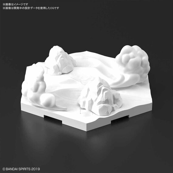 Podstawka dla figurek Gundam - Customize Scene Base 03 (Snowfield Ver.)- Zdjęcie 3