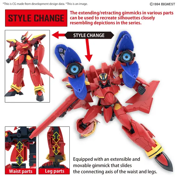 Model figurki MACROSS 7 HG 1/100 - VF-19 Custom Fire Valkyrie with Sound Booster- Zdjęcie 7