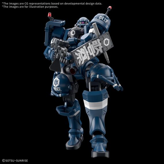 Model figurki GUNDAM HG GQuuuuuuX 1/144 - MS-06-SSP Police Zaku- Zdjęcie 5
