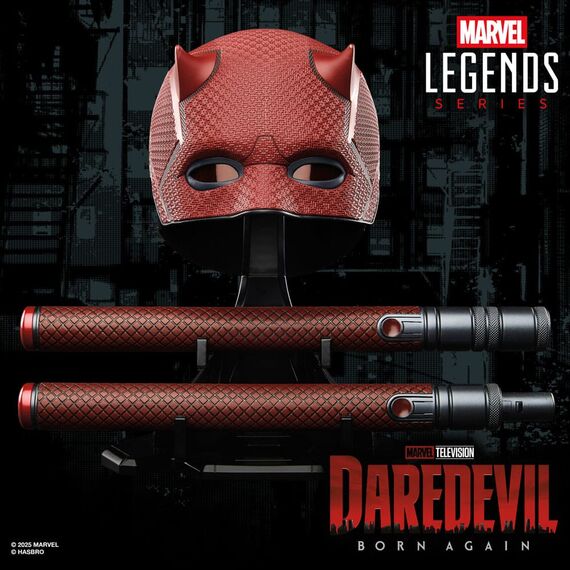 Repliki Daredevil: Born Again Marvel Legends 1/1 - Maska i Billy Club Daredevila- Zdjęcie 5