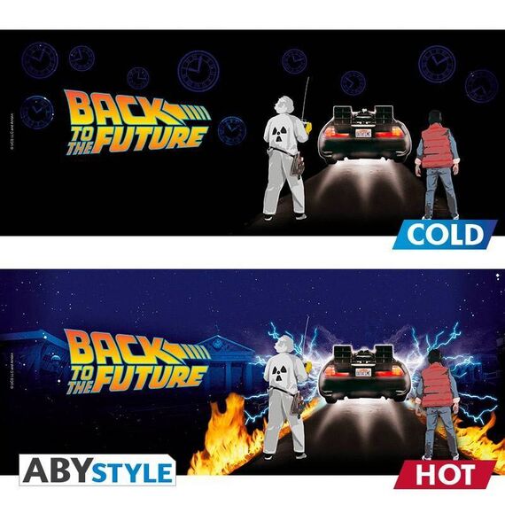 Duży kubek zmieniający kolor Back To The Future - Time Machine (460 ml)- Zdjęcie 3