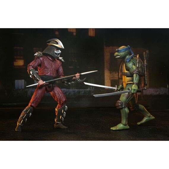 Zestaw 2 figurek Teenage Mutant Ninja Turtles (1990) - Shredder vs Leonardo (Rooftop Battle)- Zdjęcie 21