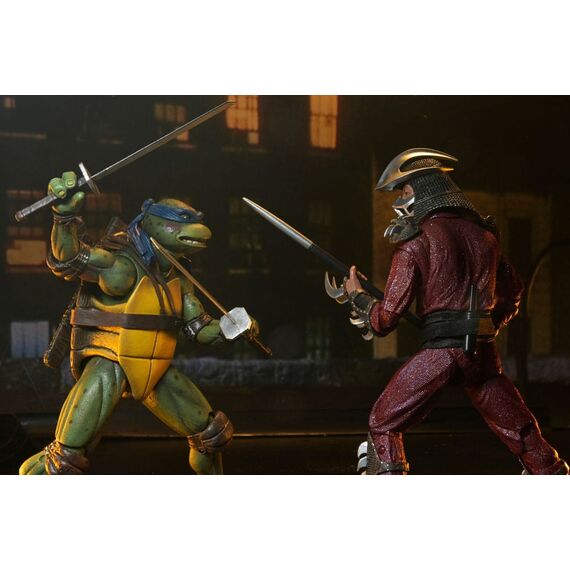 Zestaw 2 figurek Teenage Mutant Ninja Turtles (1990) - Shredder vs Leonardo (Rooftop Battle)- Zdjęcie 49