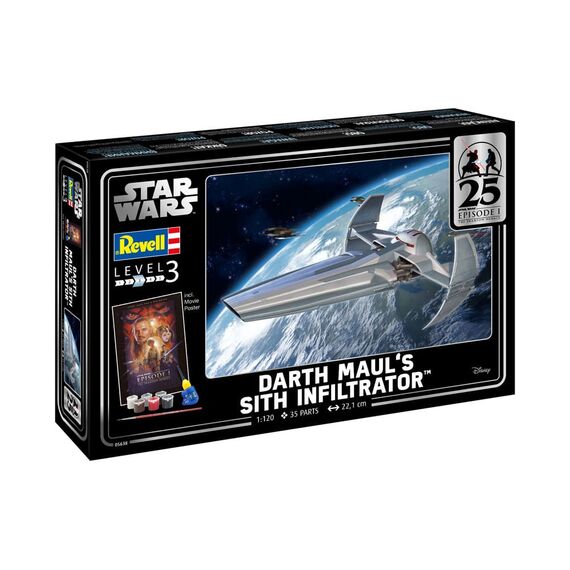 Model do sklejania Star Wars Epizod I 1/120 - Darth Maul's Sith Infiltrator- Zdjęcie 5