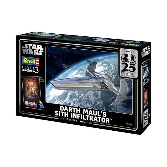 Model do sklejania Star Wars Epizod I 1/120 - Darth Maul's Sith Infiltrator- Zdjęcie 9