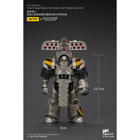 Figurka Warhammer Herezja Horusa 1/18 - lron Warriors Tyrant Siege Master Terminator with Rocket launcher- Zdjęcie 23