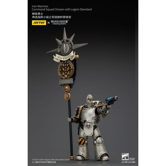 Figurka Warhammer Herezja Horusa 1/18 - lron Warriors, Command Squad Chosen with Legion Standard- Zdjęcie 11