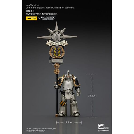 Figurka Warhammer Herezja Horusa 1/18 - lron Warriors, Command Squad Chosen with Legion Standard- Zdjęcie 17