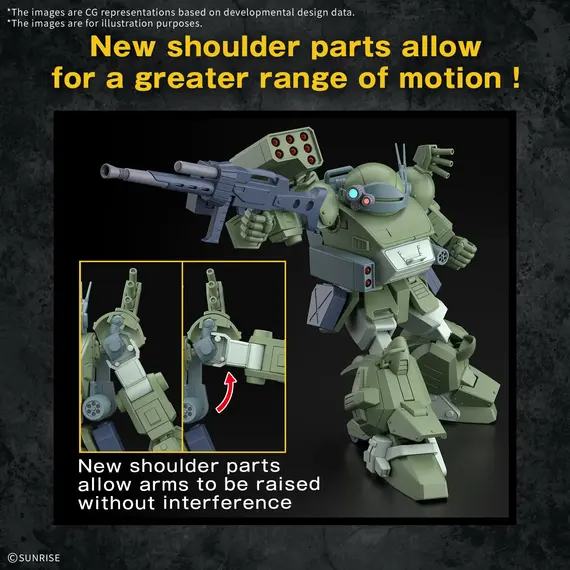 Model figurki Armored Trooper Votoms HG - ATM-09-STTC Scopedog Turbo Custom- Zdjęcie 10
