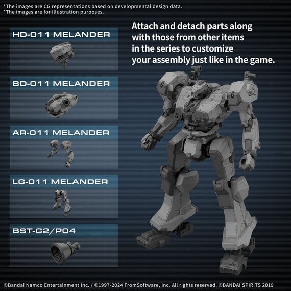 Figurka do złożenia Armored Core VI 30MM - Balam Industries BD-011 Melander- Zdjęcie 4