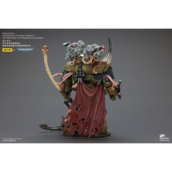 Figurka Warhammer 40k 1/18 - Death Guard Deathshroud Terminators Champion with Manreaper and Plaguespurter Gauntlets- Zdjęcie 5
