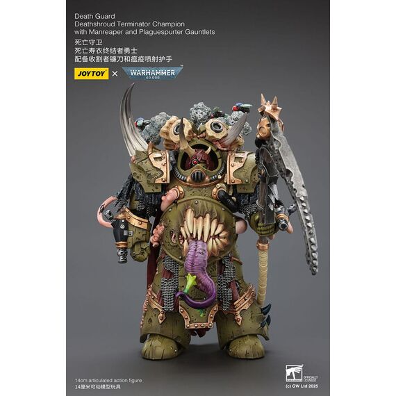Figurka Warhammer 40k 1/18 - Death Guard Deathshroud Terminators Champion with Manreaper and Plaguespurter Gauntlets- Zdjęcie 7