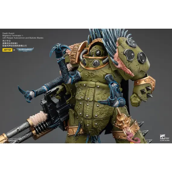 Figurka Warhammer 40k 1/18 - Death Guard Blightlord Terminator 1 with Reaper Autocannon and Bubotic Blades- Zdjęcie 21