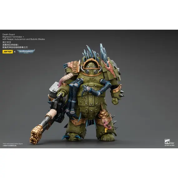 Figurka Warhammer 40k 1/18 - Death Guard Blightlord Terminator 1 with Reaper Autocannon and Bubotic Blades- Zdjęcie 15