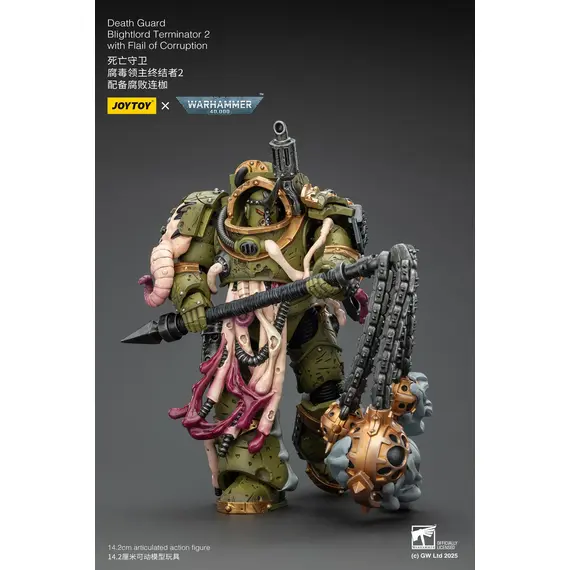 Figurka Warhammer 40k 1/18 - Death Guard Blightlord Terminator 2 with Flail of Corruption- Zdjęcie 15