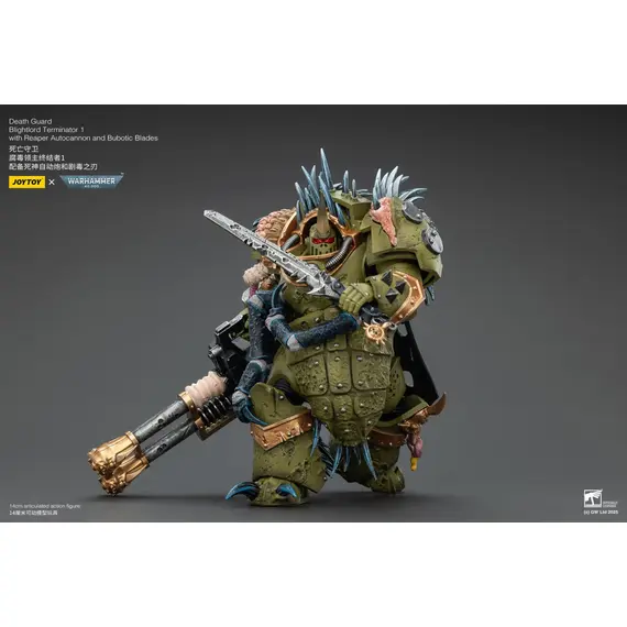 Figurka Warhammer 40k 1/18 - Death Guard Blightlord Terminator 1 with Reaper Autocannon and Bubotic Blades- Zdjęcie 19