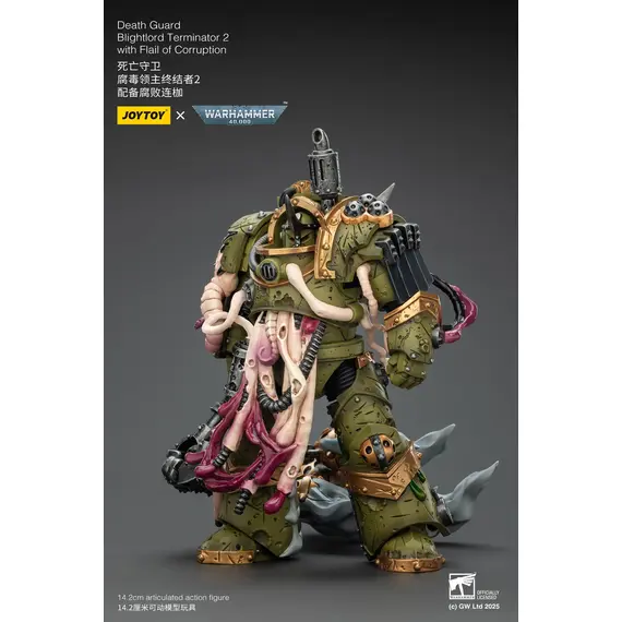 Figurka Warhammer 40k 1/18 - Death Guard Blightlord Terminator 2 with Flail of Corruption- Zdjęcie 11