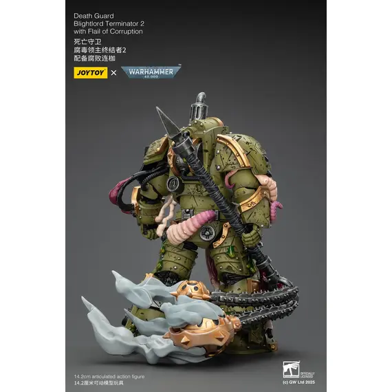 Figurka Warhammer 40k 1/18 - Death Guard Blightlord Terminator 2 with Flail of Corruption- Zdjęcie 13