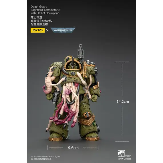 Figurka Warhammer 40k 1/18 - Death Guard Blightlord Terminator 2 with Flail of Corruption- Zdjęcie 19