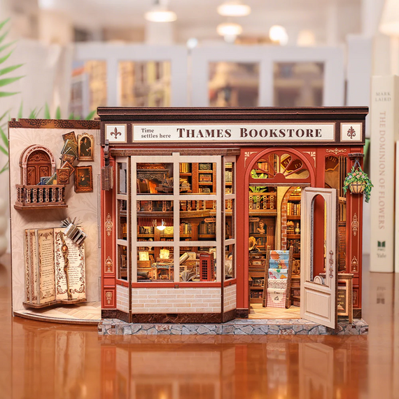 Drewniany model do sklejania Miniature House - Thames Bookstore- Zdjęcie 3