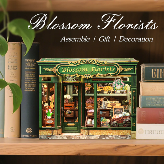 Drewniany model do sklejania Miniature House - Blossom Florist- Zdjęcie 5