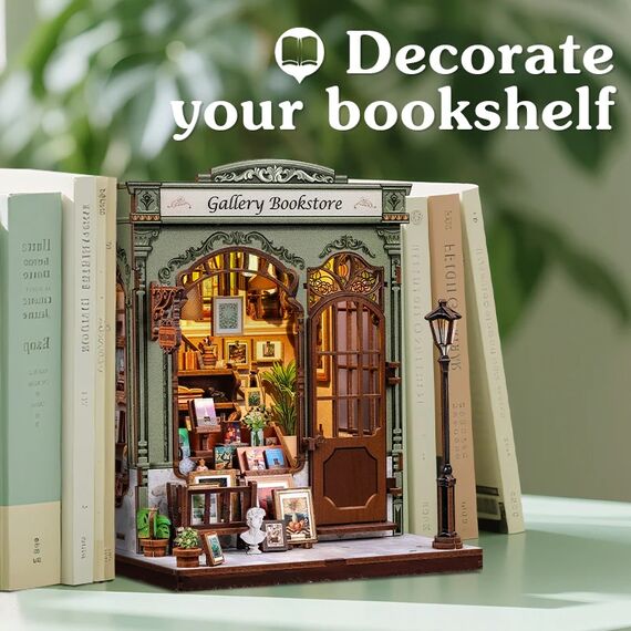 Drewniany model do sklejania Miniature House - Gallery Bookstore- Zdjęcie 5