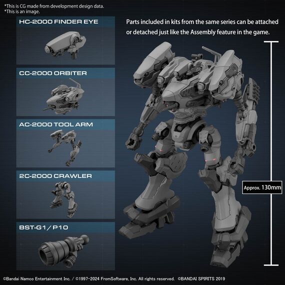 Figurka do złożenia Armored Core VI 30MM - RaD CC-2000 Orbiter- Zdjęcie 4