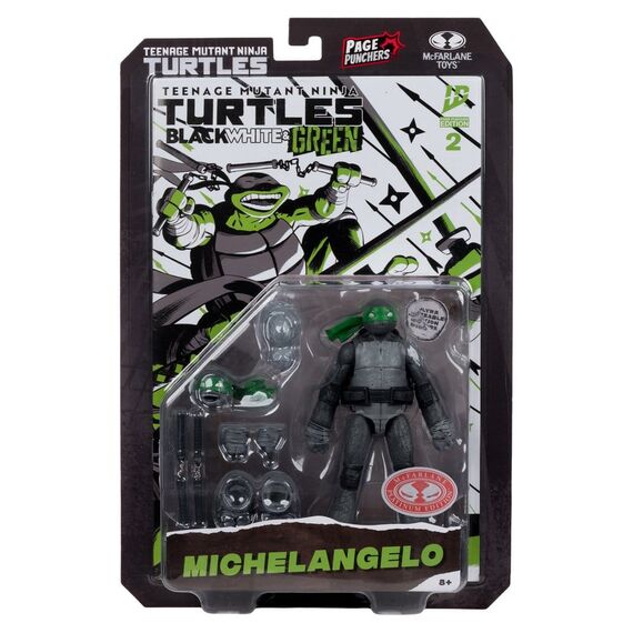 Figurka z komiksem Teenage Mutant Ninja Turtles Page Punchers - Michelangelo (Black White & Green) [Red Platinum Edition]- Zdjęcie 16