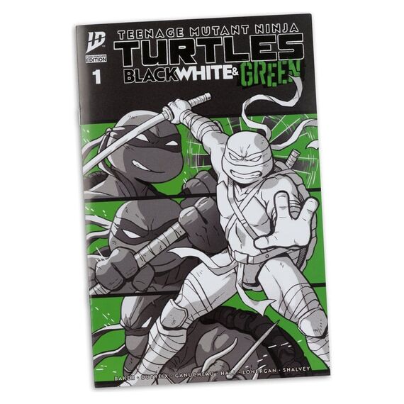 Figurka z komiksem Teenage Mutant Ninja Turtles Page Punchers - Leonardo (Black White & Green) [Red Platinum Edition]- Zdjęcie 14