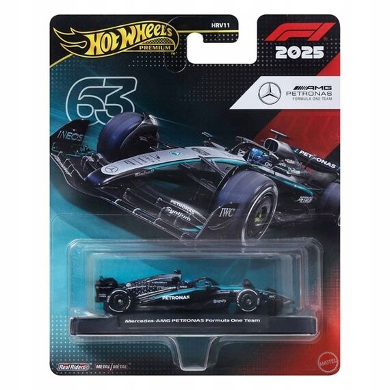 Model pojazdu Hot Wheels Premium Formula 1 (2025) 1/64 - Mercedes-AMG Petronas Formula One Team (JKD80)