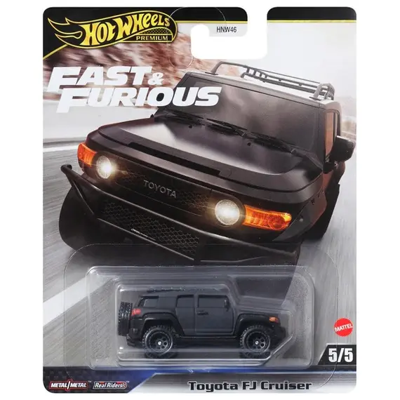 Model pojazdu Hot Wheels Premium 1/64 - Toyota FJ Cruiser (Szybcy i Wściekli) (HRT99)