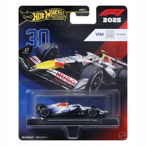 Model pojazdu Hot Wheels Premium Formula 1 (2025) 1/64 - Visa Cash App Racing Bulls Formula One Team (JKD79)