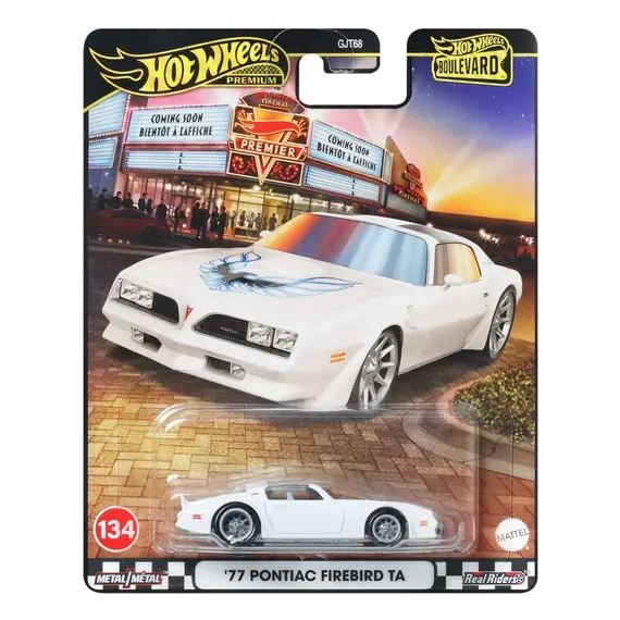 Model pojazdu Hot Wheels Premium Boulevard 1/64 - '77 Pontiac Firebird TA (JBL28)
