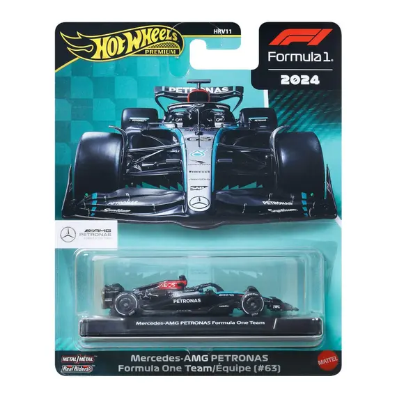 Model pojazdu Hot Wheels Premium Formula 1 (2025) 1/64 - Mercedes-AMG Petronas Formula One Team/Equipe (#63) (JBM18)