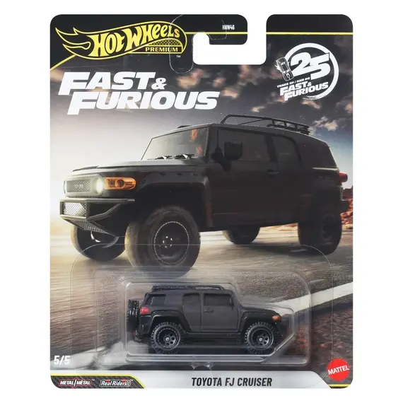 Model pojazdu Hot Wheels Premium 1/64 - Toyota FJ Cruiser (Szybcy i Wściekli) (JHW69)