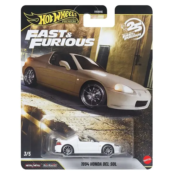 Model pojazdu Hot Wheels Premium 1/64 - 1994 Honda Del Sol (Szybcy i Wściekli) (JHW63)
