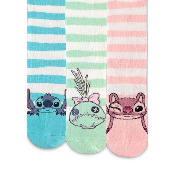 Zestaw 3 par skarpet Disney: Lilo i Stitch - Stitch, Angel & Scrump (35-38)