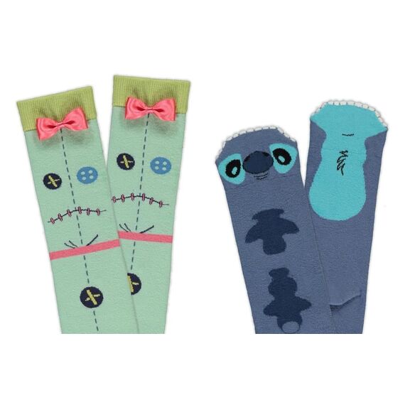 Zestaw 2 par skarpet Disney Lilo i Stitch - Stitch & Scrump (39-42)