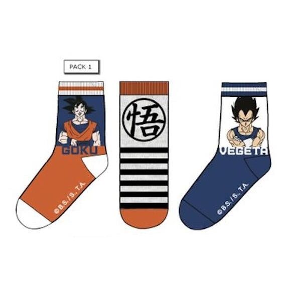 Zestaw 3 par skarpet Dragon Ball - Goku/Vegeta (35-37)